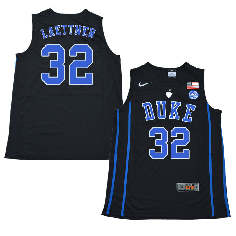 2018 Men #32 Christian Laettner Duke Blue Devils College Basketball Jerseys Sale-Black